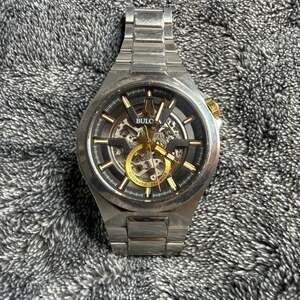 Bulova Maquina Automatic Skeleton Dial Gunmetal Men's Watch 98A224